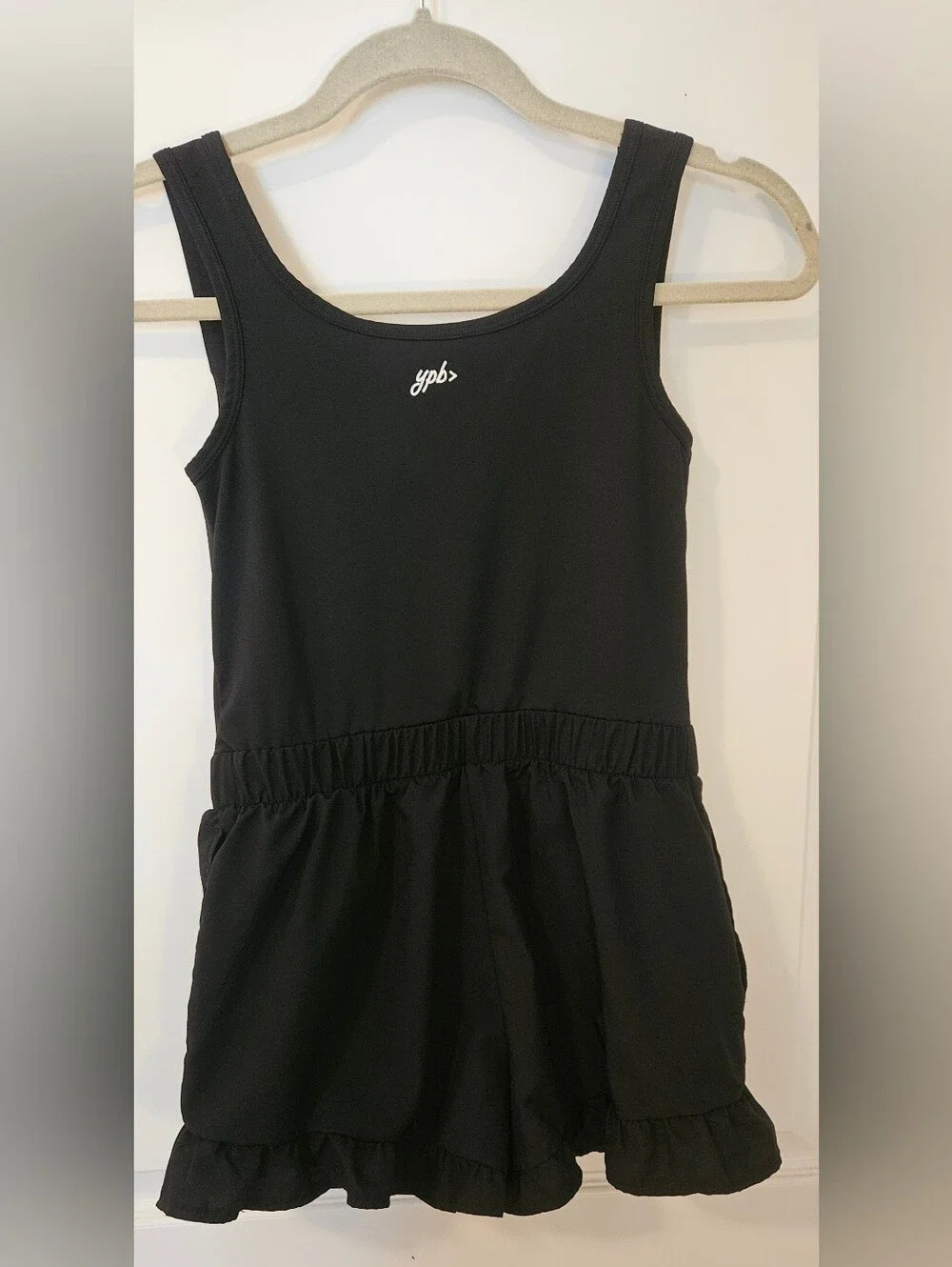 NWOT - Abercrombie Kids YPB - Girls' Black Ruffle Hem Romper Size  11/12